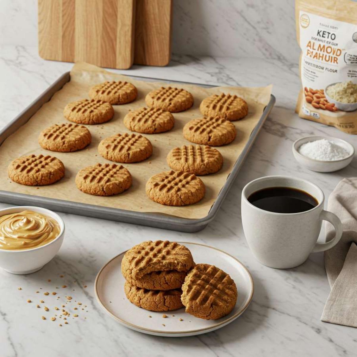 Ricetta Facile Biscotti al Burro d'Arachidi Keto