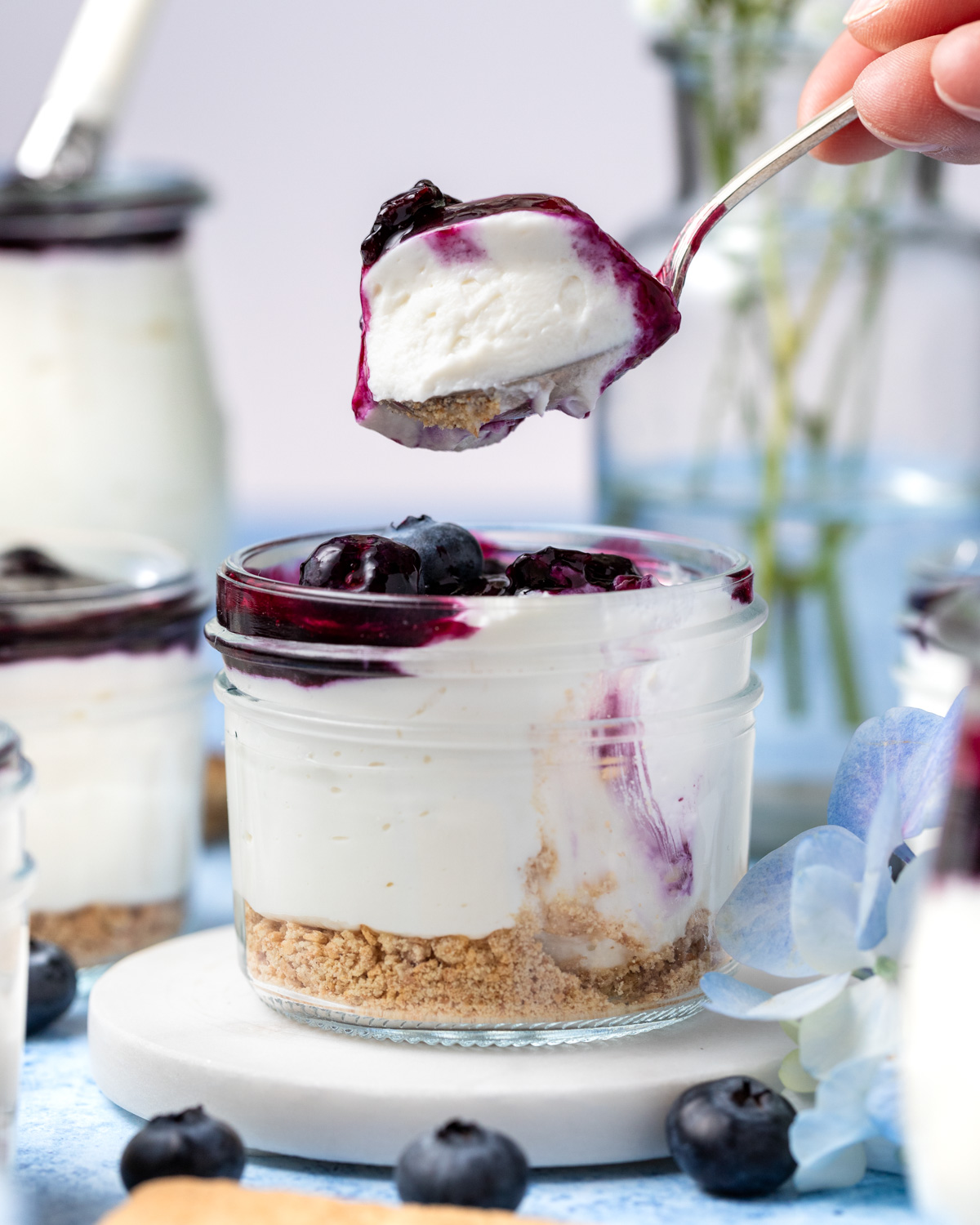 Bicchierini di Cheesecake Proteico Senza Cottura