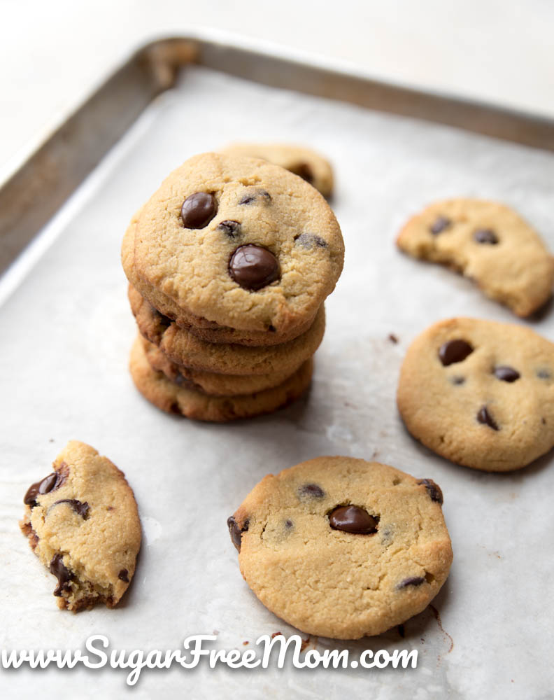 Biscotti Keto Low Carb con Gocce di Cioccolato (Senza Frutta Secca, Senza Glutine)