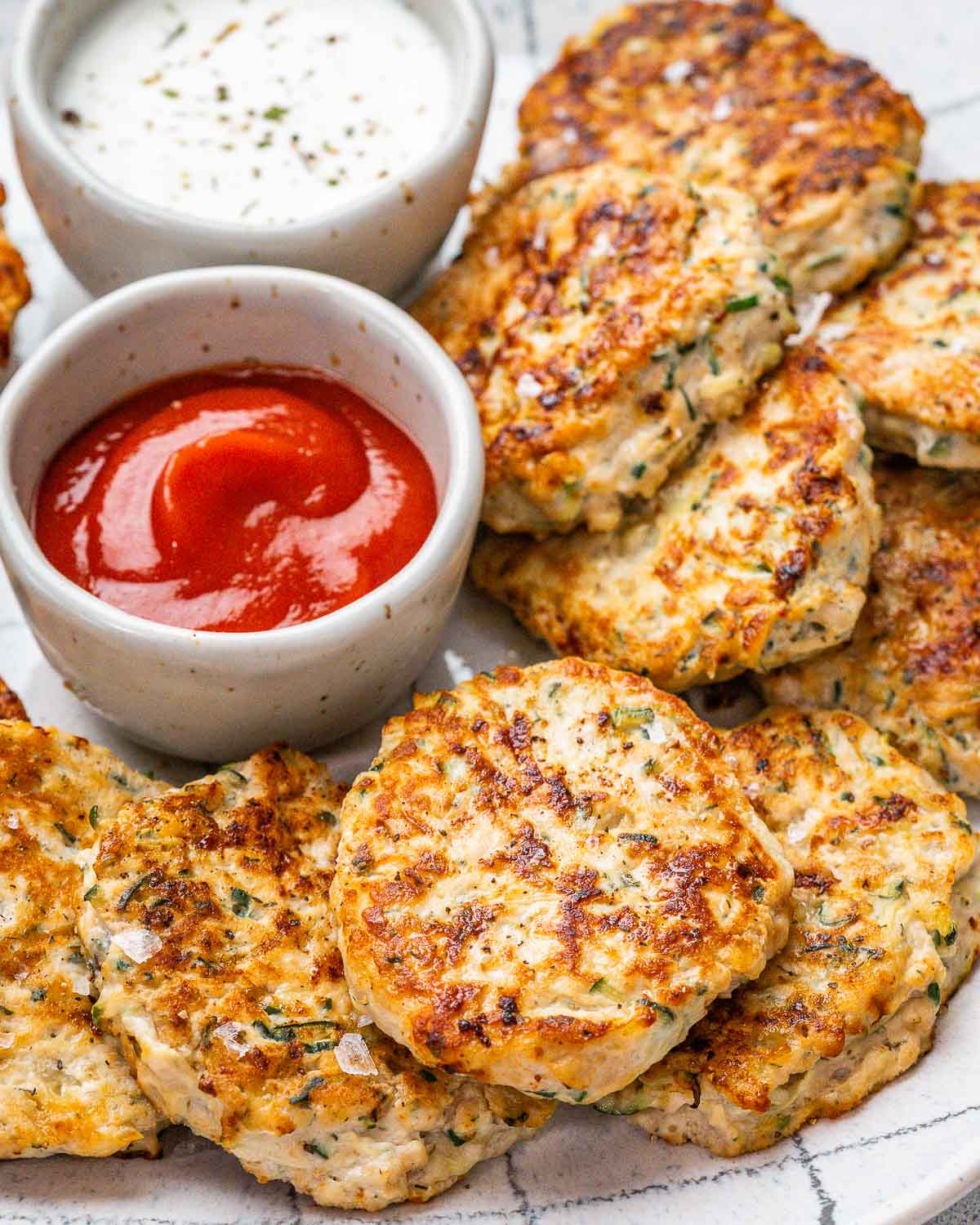Frittelle di Pollo e Zucchine ad Alto Contenuto Proteico