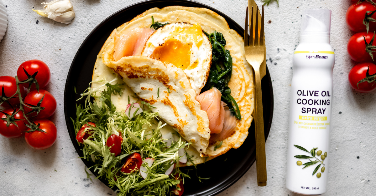 Ricetta Fitness: Crepes Salate Proteiche Ripiene di Spinaci, Salmone e Uovo all'Occhio di Bue