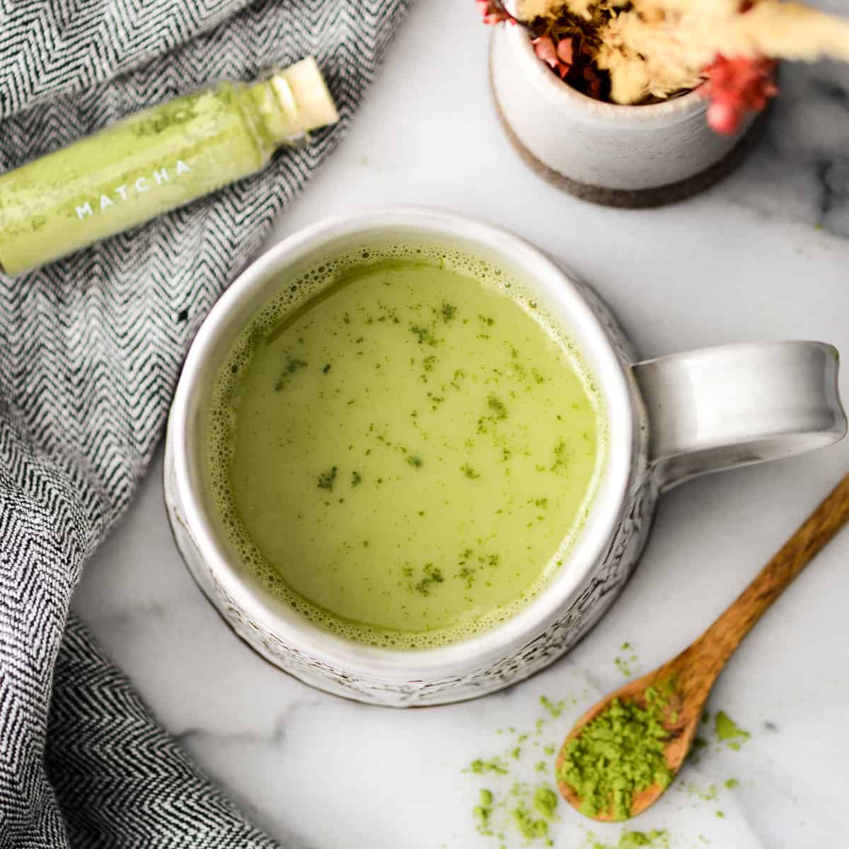 Matcha Latte Salutare con Collagene