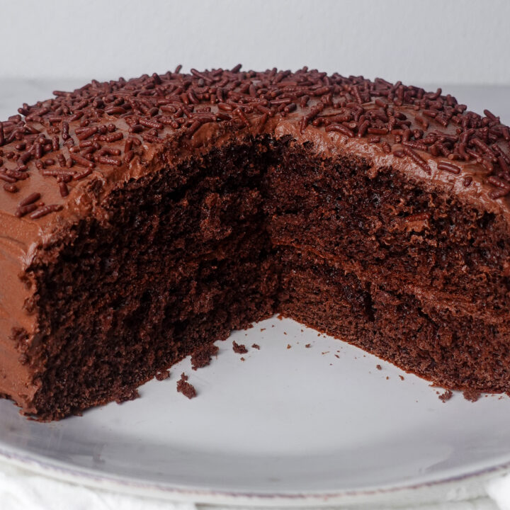 Torta Proteica a Due Strati (Cioccolato o Vaniglia)